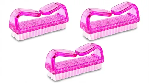 Vista 7 de 4 cepillos de uñas para uso diario - 4 tipos diferentes de cepillo de uñas con mango de plástico para limpiar las uñas - Cepillo exfoliante de uñas