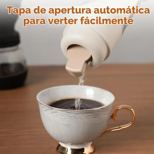 Vista 2 de NiHome Dispensador de azúcar de 10 onzas con interruptor automático de vertido para el hogar, cocina, estación de café, tarro de vidrio para azúcar