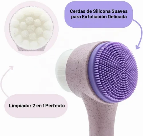 Vista 2 de Lindo Cepillo facial Eco Clean (morado claro)
