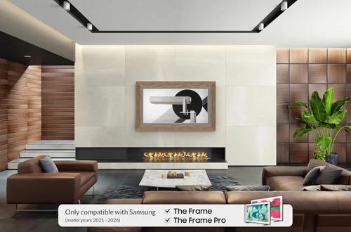 Vista 2 de Marco de TV decorativo de bronce contemporáneo de 3 pulgadas para televisores Samsung The Frame/Pro