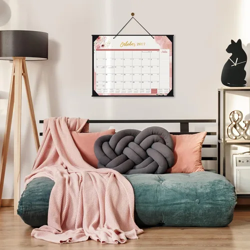 Vista 7 de 2027 Desk Calendar, Large Desktop Calendar from January - December 2027