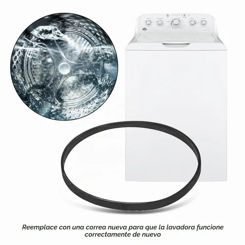 Vista 6 de Nueva Correa de Transmisión WH01X24180 para Lavadora Compatible con Lavadora GE, Reemplazo de Correa AP6024314, 4455970, PS11736832, 290d1101p002