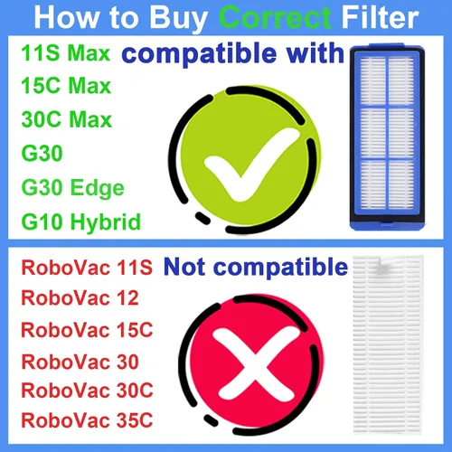 Vista 2 de Piezas de repuesto para Eufy 11S Max, kit de accesorios para aspiradora robótica híbrida 15C Max, 30C Max, G30, G30 Edge, G30 Hybrid, incluye 4
