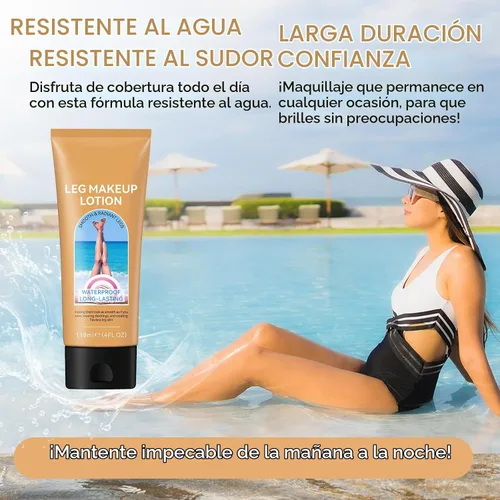 Vista 8 de Maquillaje de piernas impermeable sin transferencia, cubierta de tatuaje impermeable, cobertura de venas de piernas, maquillaje para venas