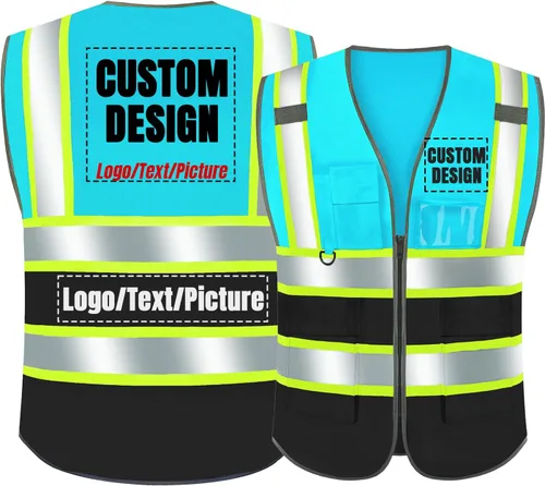 Vista 42 de BeautyWill Chaleco de Seguridad con Logo Personalizado Clase 2 Chaleco Reflectante de Alta Visibilidad Chaleco de Construcción Transpirable
