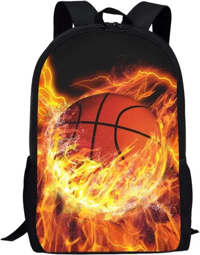 Vista 64 de HUGS IDEA Los animales frescos 3D niños escuela libro bolsa niños impresión mochilas, Baloncesto, Moderno