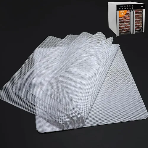 Vista 13 de Hoja deshidratadora de silicona compatible con Excalibur Digital Dehydrator DH06SCSS13 DH06SSSS13 - Paquete de 6 forros antiadherentes reutilizables