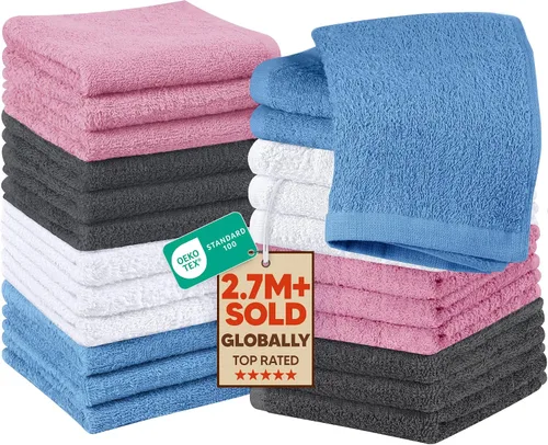 Vista 38 de Utopia Towels Juego de 12 paños de algodón – 100% algodón hilado en anillo, paños de franela de alta calidad, altamente absorbentes y suaves al