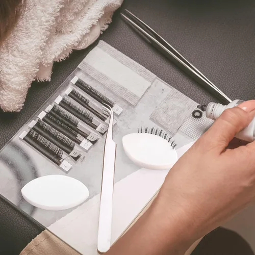 Vista 7 de OIIKI Esponja de práctica en forma de ojo – 10 esponjas de ejercicio de pestañas para principiantes – Suministros para extensiones de pestañas