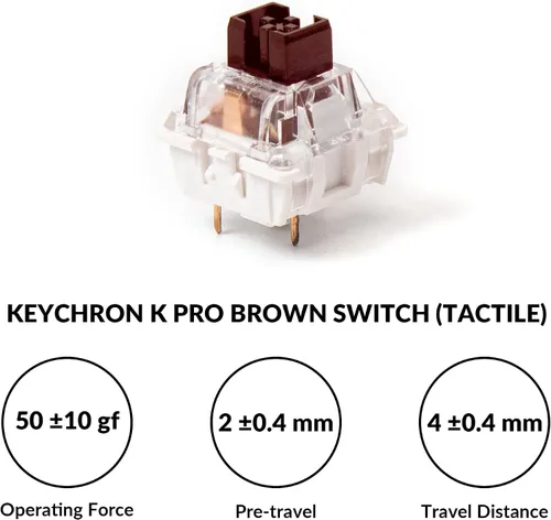 Vista 8 de Keychron V3 - Perilla de teclado mecánico personalizado con cable, TKL QMK/VIA macro programable con interruptor Keychron K Pro marrón