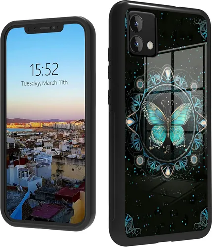 Vista 141 de Funda para Motorola Moto G Stylus 5G 2021 de vidrio templado, funda negra con diseño de mujer negra africana para mujeres y hombres, antiarañazos, a