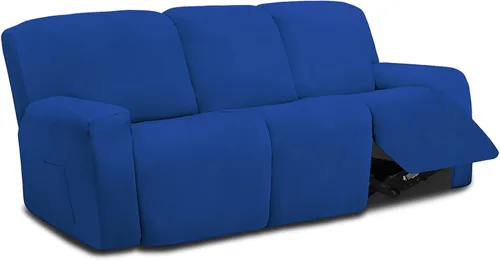 Vista 48 de Easy-Going - Funda elástica de microfibra para sofá reclinable seccional, suave vellón ajustable a tu sofá de 2 cuerpos, lavable, protector