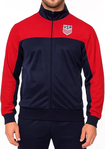 Vista 14 de Icon Sports Chaqueta de Entrenamiento con Licencia Oficial de la Federación de Fútbol de EE. UU. - Unisex Adulto