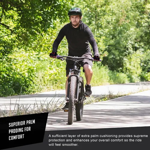 Vista 4 de RIMSports Guantes de ciclismo reflectantes para bicicleta de montaña para el día y la noche ideales para ciclismo y bicicleta de carretera