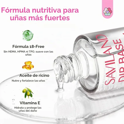 Vista 5 de SAVILAND - Juego de líquido en polvo de inmersión de 15 ml/0.5 oz, 10 piezas de juego de líquido para uñas con base/capa superior libre de HEMA