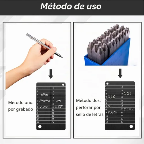 Vista 3 de Hotop - 2 carteras criptográficas de metal y 1 bolígrafo de marca 24 placas de almacenamiento de frases semillas, respaldo de almacenamiento