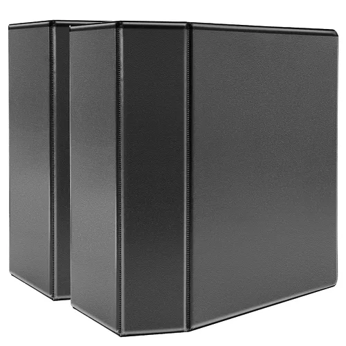 Vista 12 de Amazon Basics Archivadores de 3 argollas de 3 pulgadas, organizador con argollas en D, 2 paquetes, para la escuela, oficina en casa, color blanco