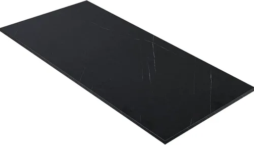 Vista 36 de 36x20 pulgadas Mesa Negra Universal, Escritorio Sólido de Una Pieza, Encimera Reversible de Melamina, Dobles Escritorios, L-Escritorio DIY