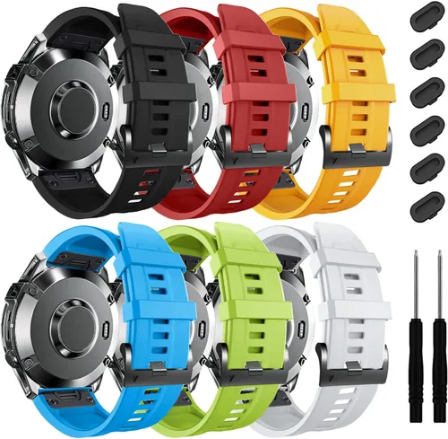 Vista 21 de ZPJPPLX Correa de silicona de ajuste rápido de 0.866 in compatible con Garmin Fenix 8 AMOLED 1.850 in/7 Pro/7/6 Pro/6/5 Plus/5, correas de repuesto