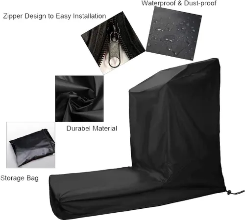 Vista 3 de Funda para cinta de correr al aire libre, a prueba de polvo, impermeable, para gimnasio en casa, impermeable, para cintas de correr no plegables