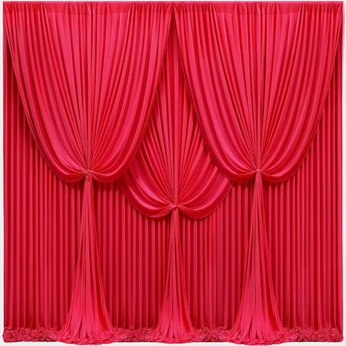 Vista 15 de Cortinas de fondo azul bebé de 8 x 10 pies para bodas, cortinas de fondo de poliéster sin arrugas, para baby shower, fiestas de cumpleaños