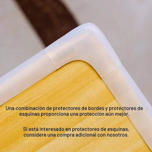 Vista 6 de Miracle - Borde protector de silicona para muebles con cinta 3M en ambos lados. Protector de esquinas, seguridad para bebés, Protector de borde
