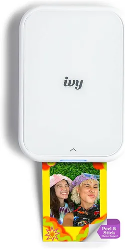 Vista 2 de Canon Ivy 2 Mini impresora fotográfica, impresión desde dispositivos iOS y Android compatibles, impresiones adhesivas, paquete de papel fotográfico