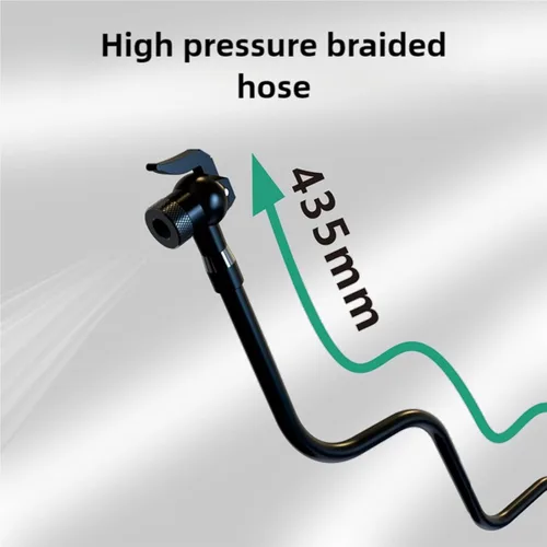 Vista 8 de High-Pressure Tubeless Bike Tire Inflator Air Tank - 200 PSI Aluminum Alloy Bicycle Tyre Booster for MTB & Road Bike - Presta/Schrader Compatible