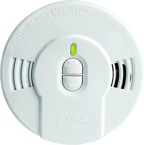 Vista 10 de Kidde Detector de humo, batería de 10 años, alarma de humo con sensor fotoeléctrico, blanco