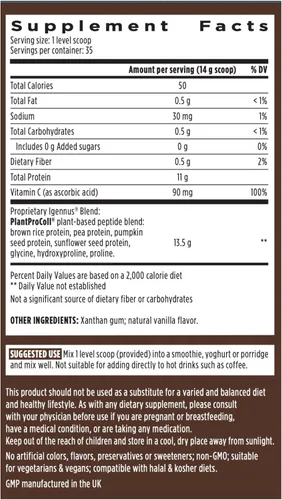 Vista 7 de Igennus Advanced - Péptido de colágeno vegano de vainilla en polvo, 35