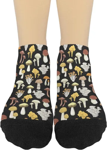 Vista 2 de devor Crew Socks for Women Casual for Women's Socks Cotton Sock Fashion Cute Mushrooms Funny Mushrooms Magic Mushrooms Plant Forest Casual Sock Girls