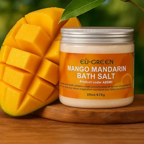 Vista 2 de Royal Massage Sales de baño minerales de sal marina natural de 20 oz - Mango Mandarina