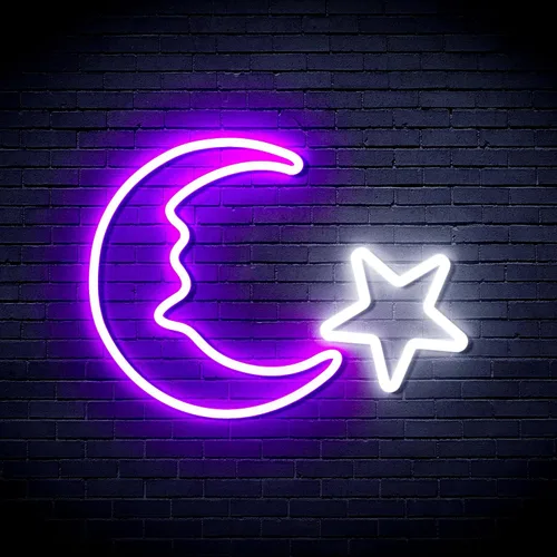 Vista 32 de ADVPRO Moon and Star Flex Silicone LED Neon Sign - Azul - st16s33-fnu0009-b