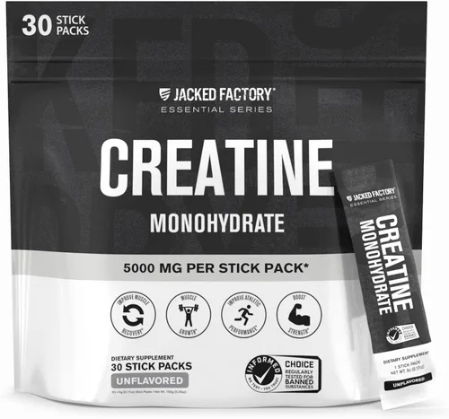 Vista 12 de Jacked Factory Monohidrato de creatina en polvo de 15 oz – Suplemento diario de creatina de 0.18 oz para hombres y mujeres, apto para veganos