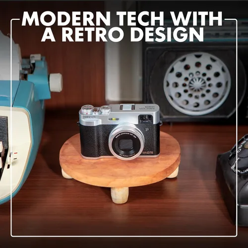 Vista 3 de Minolta Cámara digital retro – Compacta de 48MP con enfoque automático, video ultra HD de 5K, lente selfie trasera, zoom 16x, WiFi, pantalla LCD