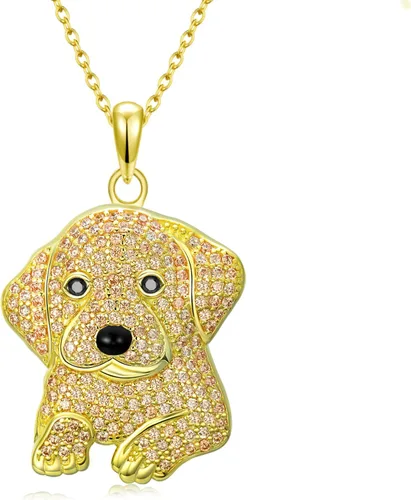 Vista 73 de Collares con colgante de perro de plata de ley S925 – 24 razas corgi/husky/labrador/pastor para mujer