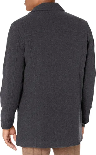 Vista 2 de Cole Haan Men's Button Up Wool Plush Car Coat