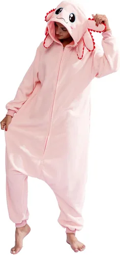 Vista 3 de Adult Cartoon Mushroom Onesie Costume Animal Cosplay Christmas Pajamas for Women and Men