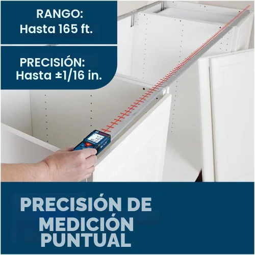 Vista 10 de Bosch Medidor láser GLM165-40 Blaze™ Pro de 165 pies