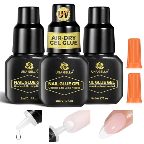 Vista 35 de UNA GELLA - Pegamento para uñas súper fuerte, 2 unidades de 0.3 fl oz, semisólido