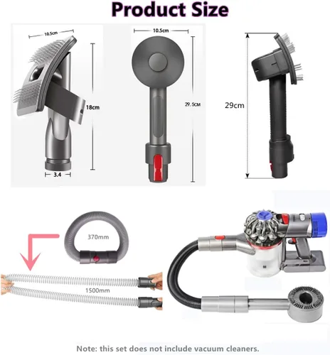 Vista 8 de Kit de accesorios de cepillo de pelo de perro y gato compatible con Dyson V7 (SV11), V8 (SV10), V10 (SV12), V11 (SV14), V15, cepillo de depilación