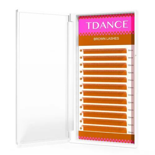Vista 8 de TDANCE Extensiones de Pestañas Inferiores Marrón Oscuro Rizo B 5-7mm Mixtas Pestañas Inferiores 0.03/0.05/0.07mm Grosor Pestañas Inferiores
