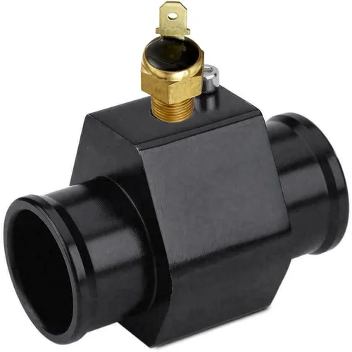 Vista 4 de Kit de cableado y sensor de termostato de ventilador eléctrico con adaptador de manguera de refrigerante en línea para radiador automotriz 200'F