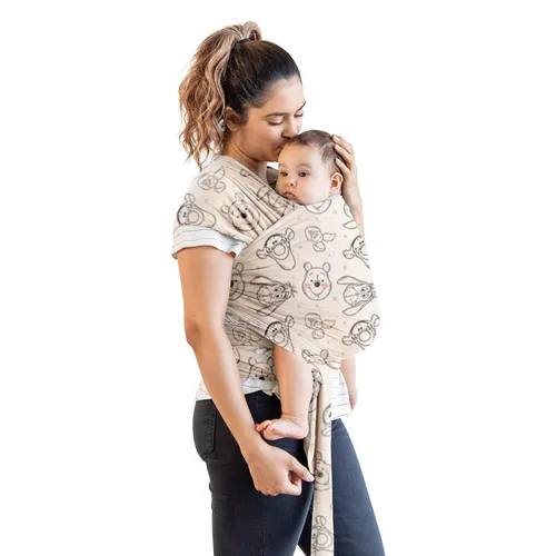 Vista 10 de Portabebés Moby Baby Wrap Featherknit para recién nacidos a niños pequeños (8-15kg), porta bebé tipo cabestrillo, diseño ligero y manos libres