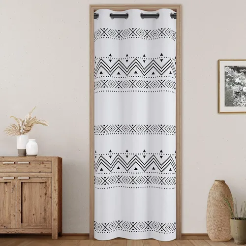 Vista 23 de HOMEIDEAS Cortinas beige para puerta, cortina de privacidad con ojales para dormitorio, 39 pulgadas de ancho x 78 pulgadas de largo, cortinas opacas