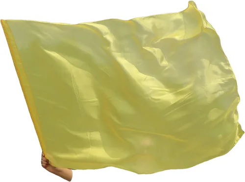 Vista 14 de Winged Sirenny Banderas flexibles de alabanza porfética de adoración de danza, serpentina rectangular de 50 pulgadas (luna azul)