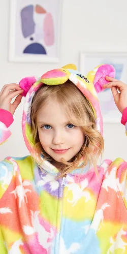 Vista 3 de Pijama de una pieza de unicornio para niños, disfraces de Halloween