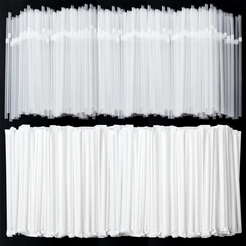 Vista 9 de ALINK Paquete de 100 pajitas flexibles transparentes para beber, pajitas flexibles de plástico desechables, 7.75 x 0.23 pulgadas