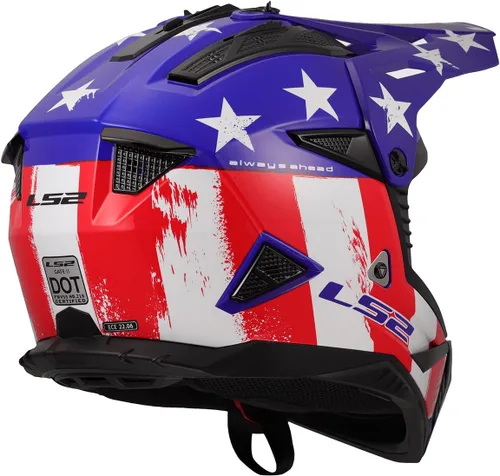 Vista 5 de LS2 Helmets Gate II - Casco integral para motocicleta MX Negro mate