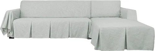 Vista 11 de IMYOGI Fundas modernas para sofá modular en forma de L, 2 piezas de lino y poliéster, protector de muebles para niños y mascotas